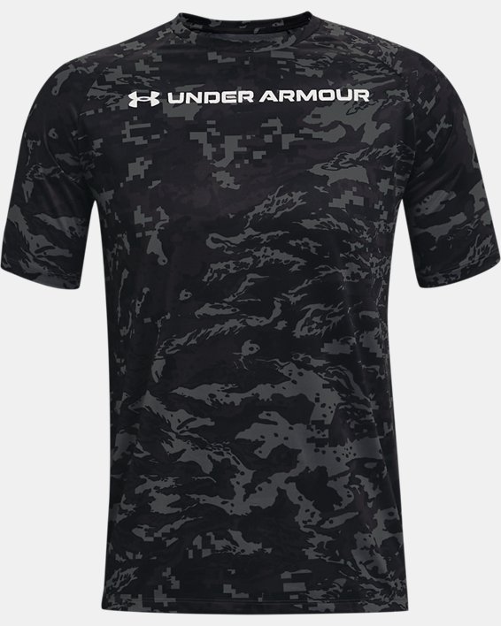 Men's UA Tech™ ABC Camo Short Sleeve in Gray image number 4